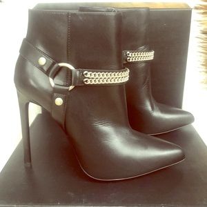 YSL High heel leather booties